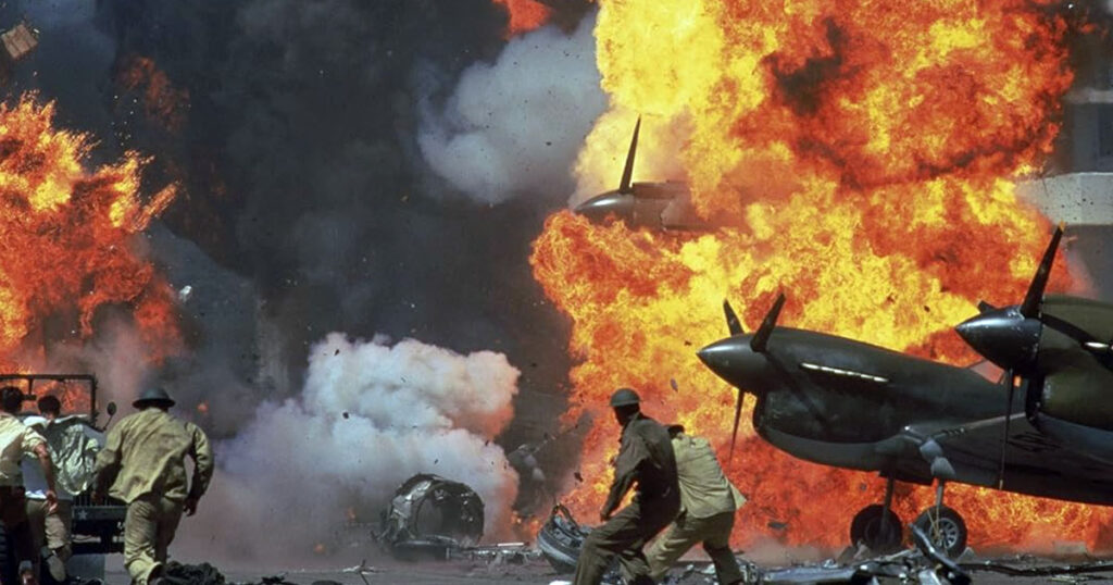 Pearl Harbor Explosion Scene