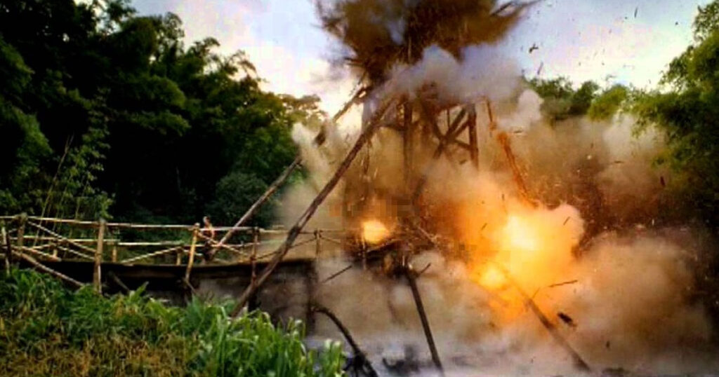 The Bridge on The River Kwai Explosion Scene