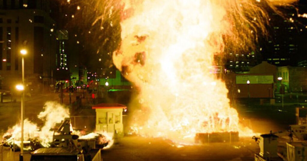 V for Vendetta Explosion Scene